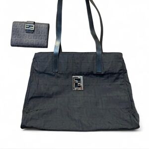 Fendi Black Shoulder Bag with Wallet